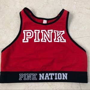 PINK Red sports bra